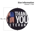 thumbnail image 2 of Vsdgher Veterans Day2 Print Leather Coasters for Drinks, Durable Drink Coasters 4 Set for Tabletop Protection, Luxurious Home Décor and Housewarming Gift-Round Shape, 2 of 6