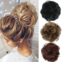 SPRING PARK Elastic Chignon as Human Curly Messy Bun Hair Piece Extension Hairpiece Scrunchie Fake Hair Extension