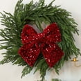 thumbnail image 4 of Luoshdecor Christmas Red Glitter Bows for Wreath,9.8" Christmas Tree Ornaments Bow With Glitter Sequins for Home Door Tree Christmas Party Decorations, 4 of 6