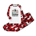 thumbnail image 5 of Odeerbi Christmas Pajamas for Family Holiday Long Sleeve Family Christmas Pajamas Matching Sets Kids Casual Printed Top Pants Outfits Loungewear Two-Piece Sleepwear Xmas PJs Set Red, 5 of 5