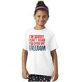 thumbnail image 3 of Can't Hear You Over my Freedom Funny Crewneck T Shirts Boy Girl Teen Brisco Brands X, 3 of 6