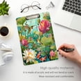 thumbnail image 4 of Acrylic Writing Board Gold 12.5*9 Inch Clipboards Transparent Acrylic Material Suitable For Office Classroom Teachers Fashion Bloggers Stationery Enthusiasts Colorful Garden Lotus, 4 of 9