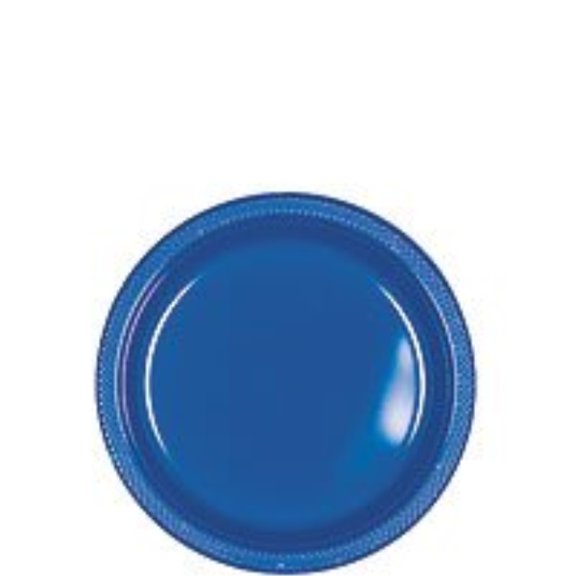 Royal Blue Plastic Plates, 7" (20 count) - Party Supplies