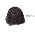 thumbnail image 2 of Peluca corta de onda profunda, pelucas brasileñas rizadas del cabello humano de la Virgen peluca rizada corta de Bob pelucas cortas del cierre frontal negro, 2 of 5