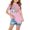 Pink, variant on Zwiiyzr Summer Graphic T-Shirt for Kids Girls and Boys Short Sleeve Round Neck Tee for 3-14 Years T-Shirt Blue