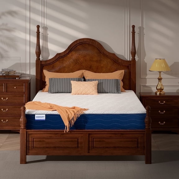 Hoxury 12 Inch Green Tea Memory Foam Mattress Medium Firm King Size Mattresses, CertiPUR-US Certified