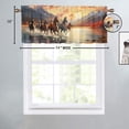 thumbnail image 4 of Galloping Horse Curtain Valances Western Farm Horses Animal Sunset Thermal Insulated Room Darkening Curtain for Dinning Room 54 by 18 in, 1 Panel, 4 of 6
