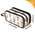 thumbnail image 4 of FORMRS Pencil Case with 3 Compartments Zipper Pouch, Elementary School Level and up, Cartoon Ice Cream Pattern, 4 of 8
