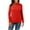 ZBB Red, variant on Women Casual Solid Color Bottoming Shirt Slim High Collar Knitted Long Sleeved Top