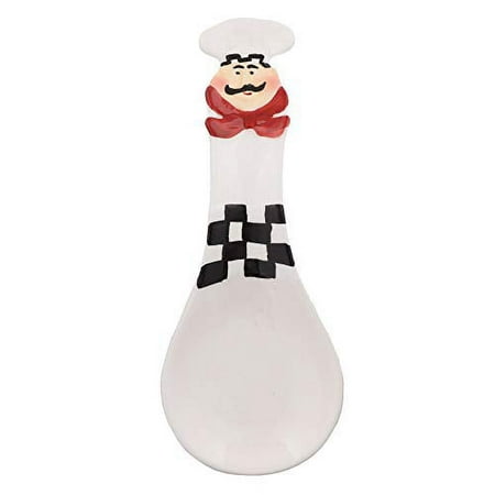 

Servette Home Kitchen Decor Ceramic Spoon Rest - (Fat Chef)