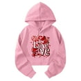 thumbnail image 4 of FAWUUDO Valentines Gift for Her Womens Hooded Sweatshirt Long Sleeve Pullover Printed Graphic Casual Romantic Cozy Holiday Wear Pink 2XL, 4 of 7