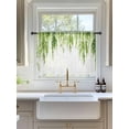 thumbnail image 3 of Sheer Curtains 45 Inch Length, Green Semi Sheer Curtains Light Filtering Window Treatment, Summer Botanical Leaves Watercolor Privacy Voile Drapes for Living Room Bedroom 52x45 Inch, 3 of 7
