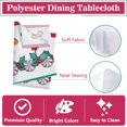 thumbnail image 3 of Merry Christmas Gingerbread Man Rectangle Tablecloth 60 x 120 Inch, Magenta Xmas Peppermint Candy Decorative Table Cloth Dining Table Cover, Snowflake Holiday Dinner Party Picnic Decoration, 3 of 5