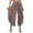 Khaki, variant on Plus Size Women's Solid Color Casual Trousers with Pockets Loose Fit Patchwork Wide Leg Design for a Comfortable Stylish