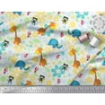 thumbnail image 3 of Soimoi Poly Georgette Fabric Floral,Bird & Animal Cartoon Print Fabric by The Yard 52 Inch Wide, 3 of 3