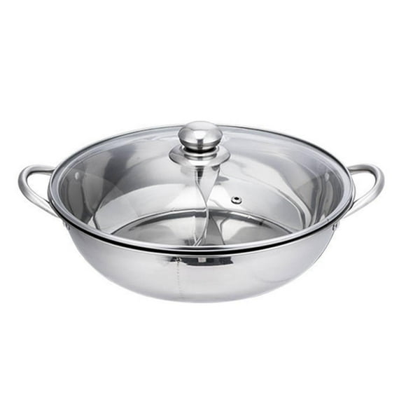 DOLITY Hot Pot Cooking Pot Kitchenware Cookware Twin Hot Pot Cookware Japanese Cookware 28cm