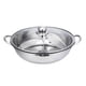 thumbnail image 1 of Olla caliente de acero inoxidable, olla para sopa de dos , tapas transparentes, olla de mesa, olla de Mandarín, utensilios de cocina , 28CM, 1 of 8