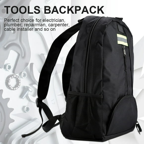 1680D Oxford Cloth Portable Tools Backpack, 15KG Load Capacity Laptop Backpack, For Electrician Plumber Repairman Men Women Student Travel Office School College