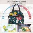 thumbnail image 6 of DouZhe Lunch Bags for Women and Men, Nature Forest Trees Mushroom Prints Reusable Portable Insulated Cooler Waterproof Lunch Tote Bag for Travel Work School Picnic, 6 of 7