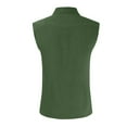 thumbnail image 4 of Lumtrix Men's Linen Sleeveless Shirts Button Down Beach Tank Top Basic Solid Shirt Vest Summer Beach Tank Tops Dark Green 4XL, 4 of 4