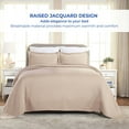 thumbnail image 5 of Superior Basketweave Cotton Decorative Bedspread and Sham Set, Queen, Peach, 5 of 10