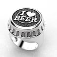 thumbnail image 4 of Silver Creative Beer Bottle Cap Ring Jewelry Birthday Proposal Bride Engagement Party Ring, 4 of 8