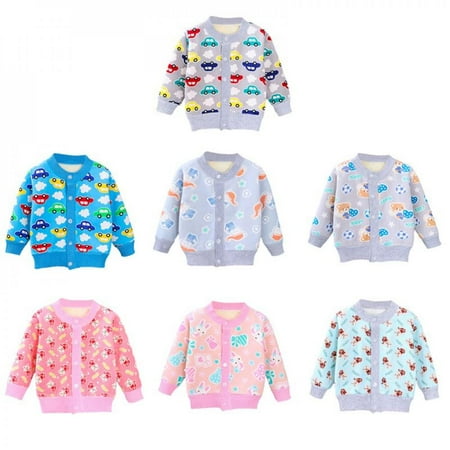 

Toddler Baby Boy Girl Clothes Long Sleeves Cardigan Jacket Coat Autumn Winter Newborn Infant Cartoon Knitted Cardigan Clothes