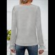 thumbnail image 4 of Blusas Tipo Túnica de Larga Abullonada con Cuello Cuadrado para Mujer, Estilo Casual y Moderno para Otoño Gris L, 4 of 8