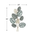 thumbnail image 5 of Aria Home Modern Vertical Multicolored Leaf Metal Wall Art 3D Decorative Wall Sculpture, Green, 5 of 6
