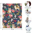 thumbnail image 4 of Shiba Inu and Pioneer Flower Blanket,Comfortable Soft Lamb Wool Throw Blanket,All Season,Warm Lightweight Blankets for Sofa Bed Couch Living Room Chair,30"x40", 4 of 4