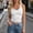 #0438-White, variant on Puyaiuu Womens U Neck Lace Trim Slim Fit Cropped Cami Tank Top Navy L Gift