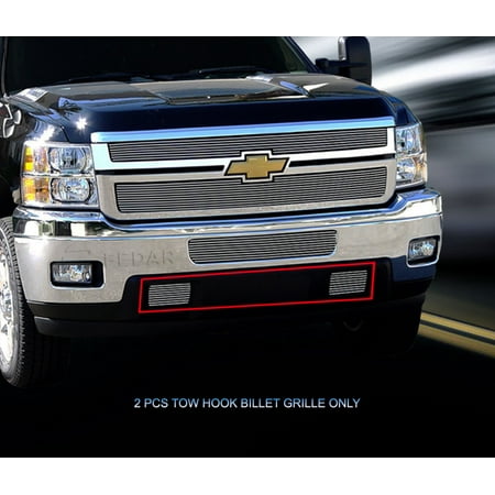 Chevy Silverado Tow Hook - Fedar Tow Hook Billet Grille For 2011-2014 Chevy Silverado 2500/3500 - Polished