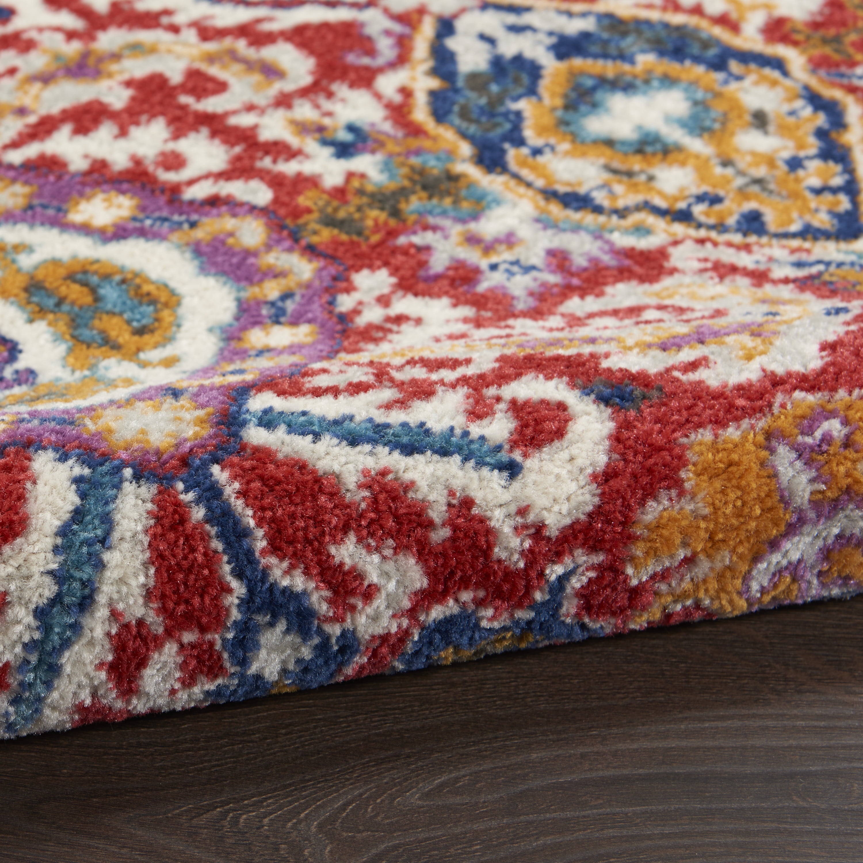 Nourison Passion Bohemian Red Multi Colored 8' x 10' Area Rug, (8x10)