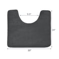 thumbnail image 4 of Clara Clark Bath Mat Bathroom Rug - Absorbent Memory Foam Bath Rugs - Non-Slip, Thick, Cozy Velvet Feel Microfiber Bathrug, Plush Shower, Toilet- Floor Bathmats Carpet - Gray - Contour Size 24"x20", 4 of 5