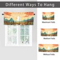 thumbnail image 6 of Cactus Kitchen Window Curtain Valance Desert Sunset Mid Century Retro Nature Landscape Window Treatment for Living Room Bedroom Bathroom 54 by 18 in, 1 Panel, 6 of 6