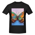thumbnail image 4 of Bingfone Oil Painting Beautiful Butterfly Men'S Loose Fit Short-Sleeve Pocket T-Shirt, 4 of 7