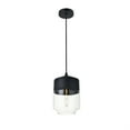 thumbnail image 3 of Ashwell 1 Light Black Pendant With Clear Glass, 3 of 3