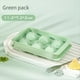 thumbnail image 4 of Moldes Cuadrados de Hielo Grandes, Molde Cuadrado de Hielo de Whisky de 2 Pulgadas Que Ahorra Espacio, Bandeja de Hielo Verde Cuadrada Redonda Sin Fugas, 4 of 5