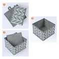 thumbnail image 3 of REGALWOVEN 1 Pack Fabric Storage Bins, Collapsible Closet Organizers for Shelves, Perfect for Storing Clothes Books Branch Patterned Gray 5.5*5.5*3.9, 3 of 6