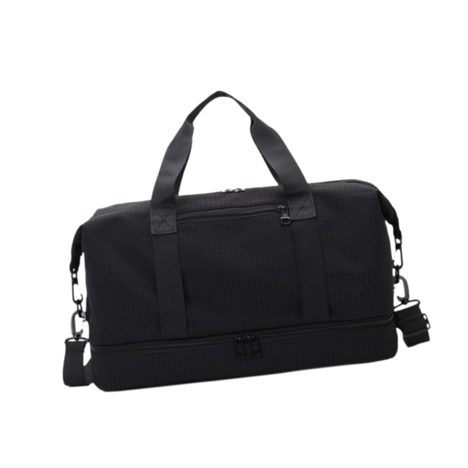 Segolike Airlines Gym Bag Mini Duffel Bag Tote Weekend Bag Personal Item Bag Underseat Carry on Bag for Women Men Holiday Trips Hiking Black