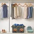thumbnail image 5 of Yayeee Canvas Storage Basket with Handles for Shelves Fabric Bins Closet Organizer, Abstract Water Lilies Pattern, 5 of 8