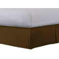 thumbnail image 2 of The Great American Store- 600 TC 100% Natural Cotton, Pleated Style Bed Skirt with 21 Inch Drop (Short Queen Size, Solid Chocolate) -Easy Fit Dust Ruffle, Covers Bed Legs & Frame, 2 of 4