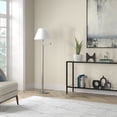 thumbnail image 7 of Evelyn&Zoe Moby Swing Arm Floor Lamp with Fabric Empire Shade in Brushed Nickel/White, 7 of 7