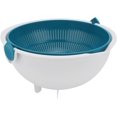 thumbnail image 4 of Cesta de drenaje desmontable, colador de lavado de plástico, cesta de drenaje de doble capa para limpiar frutas y verduras, con orificios de drenaje, 4 of 5