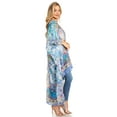 thumbnail image 4 of Sakkas Zeke Hi Low V-Neck Caftan Dress Printed Top Cover / Up - 616 - One Size Regular, 4 of 5