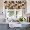 thumbnail image 2 of Floral Patchwork Farmhouse Short Window Curtain Valances, Vintage Country Geometric Flower Rod Pocket Kitchen Valances for Living Room Bedroom Bathroom Cafe 42" x 18", 2 of 8