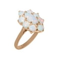 thumbnail image 1 of LBG British Made 9k Rose Gold Natural Opal Womens Anniversary Ring - 33 size options - Size 8.5, 1 of 6