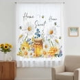 thumbnail image 3 of White Daisy Sheer Curtains 96 Inches Long, Spring Floral Elegant Farmhouse Botanical Bees Light Filering Curtains, Privacy Drapes Simi Floor to Veiling Curtain for Living Room Window Treatment, 3 of 9