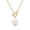Freshwater Pearl, variant on Heart Paperclip Toggle Turquoise, Turquoise Necklace, Stainless Steel, 1