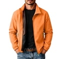 thumbnail image 2 of Men Jackets Cameland Men's Spring Coat Thin Outdoor Mountaineering Riding Windproof Work Coat Orange M, 2 of 9